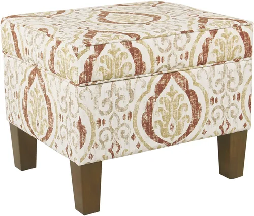 Vista 38 de HomePop Decoración para el hogar K7646-A877 Otomana tapizada moderna rectangular de almacenamiento Otomana con tapa con bisagras