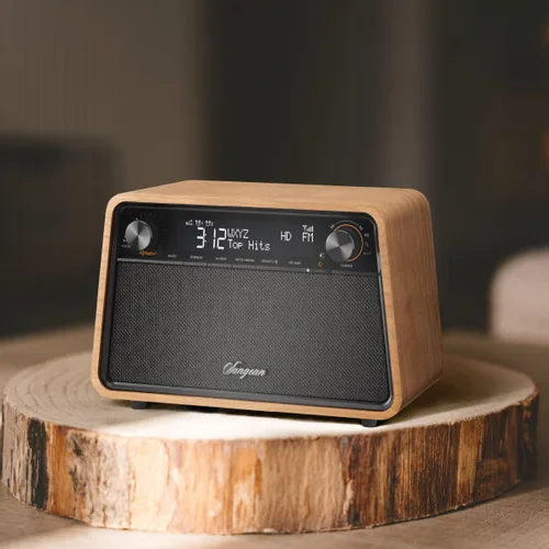 Vista 7 de Sangean HDR-19 HD Radio/AM/FM-RDS/Bluetooth/AUX Radio de gabinete de madera premium