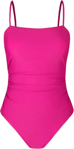 Vista 4 de CUPSHE - Traje de baño de una pieza para mujer, con escote cuadrado, espalda recortada, control de abdomen y tirantes delgados ajustables