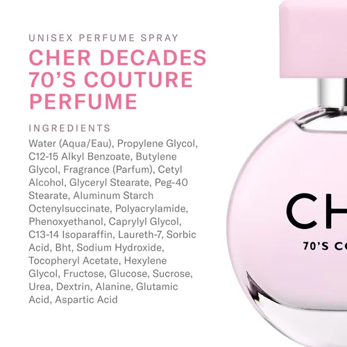 Vista 2 de SCENT BEAUTY Cher Decades Couture - Perfume en aerosol unisex - Cher Decades 70's - 1 onza líquida