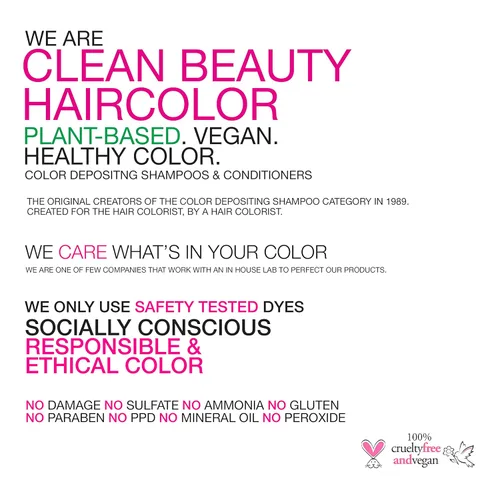 Vista 7 de Celeb Luxury Intense Color Depositing Colorwash Shampoo + BondFix Rebuilder, tinte vegano para el cabello, a base de plantas de origen sostenible