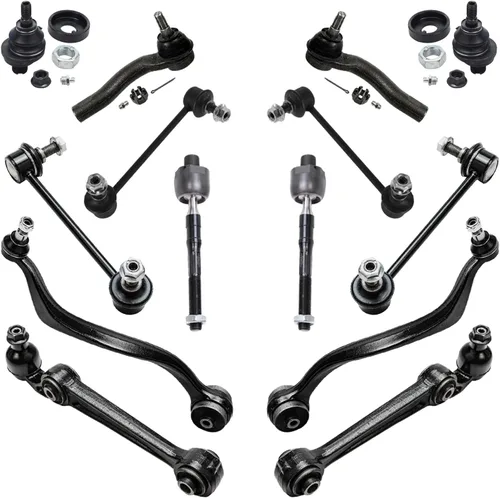 Vista 131 de Detroit Axle - Kit de suspensión RWD Front End de 16 piezas para Chrysler 300 Dodge Charger Challenger 11-14, 6 brazos de control, 4 barras