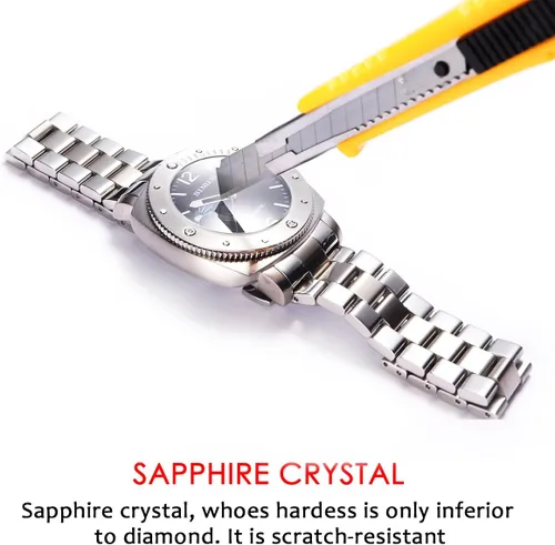 Vista 5 de BINLUN Reloj de pulsera mecánico automático para hombre, resistente al agua, acero inoxidable, reloj de pulsera para hombre con fecha