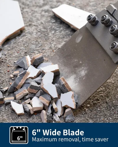 Vista 6 de Firecore - Rascador de suelo SDS Max de 6 pulgadas, herramienta de cincel de extracción Thinset para taladro de martillo giratorio, brocas de pala