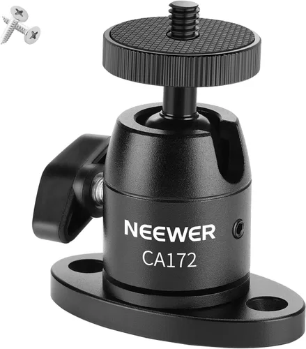 Vista 7 de Neewer® Aleación de aluminio giratoria de 360 grados Mini cabeza de bola con rosca de 1/4 "3/8" montaje base para cámara DSLR como Canon, Nikon