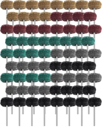 Juego de 300 ruedas abrasivas de 1 pulgada abrasivas para pulir la rueda de pulido para herramienta rotativa Brocas de pulido de vástago de 0.093 in