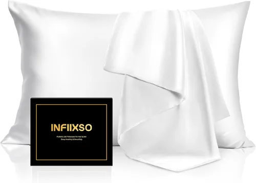 Vista 16 de INFIIXSO Funda de almohada de seda de morera, para cabello y piel, tamaño estándar, cremallera oculta, 20 x 26 pulgadas, suave y refrescante