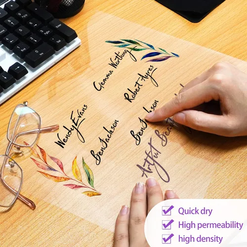 Vista 3 de Gwybkq Papel de transparencia para impresoras de inyección de tinta de 8.5 x 11 pulgadas, 100% transparente, 120 hojas