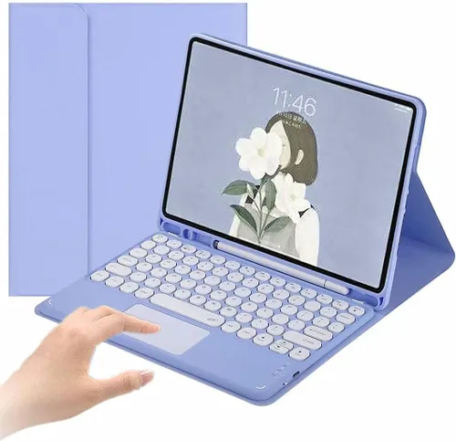 Vista 16 de Funda para teclado AnMengXinLing para iPad Air de 13 pulgadas (M3 2025/M2 2024)/iPad Pro de 12.9 pulgadas 6ª/5ª/4ª generación, teclado desmontable
