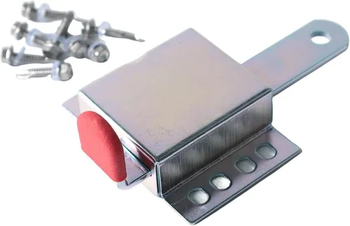 Vista 2 de Paquete de 1 cerraduras de puerta de garaje resistentes, acero galvanizado de color, pestillo de bloqueo interior manual para puertas de garaje