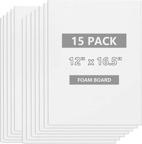 Vista 9 de 50 paquetes de tablero de espuma blanca para proyectos, tablero central de núcleo de espuma para hornear de 11 x 13.7 pulgadas, lámina de espuma