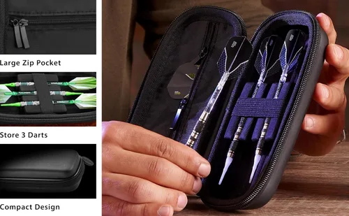 Vista 5 de Casemaster Warden - Estuche para dardos de acero y punta suave, con una carcasa exterior de espuma EVA resistente para máxima dureza y durabilidad