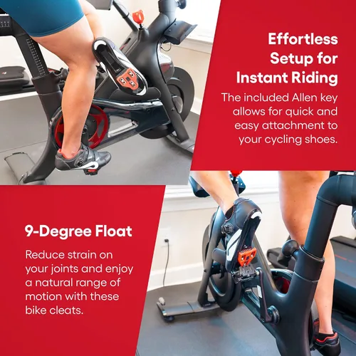 Vista 8 de Tacos de repuesto para bicicleta compatibles con zapatos Peloton y pedales Look Delta