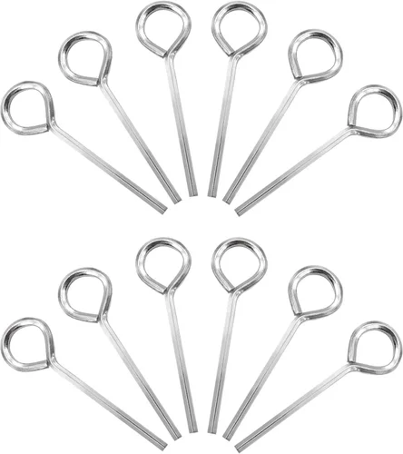 Vista 9 de 12 piezas Llaves hexagonales estándar de 1/8" con bucle completo, llave de puerta Allen de metal para dispositivo de salida de pánico de barra