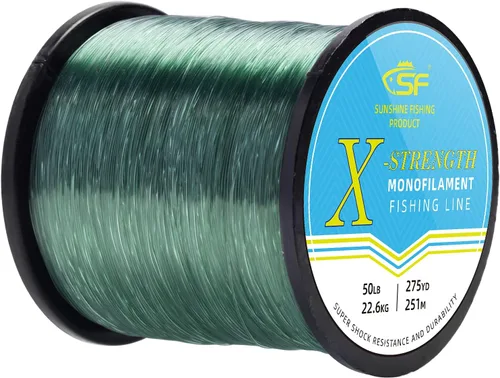 Vista 29 de SF - Línea de pesca monofilamento premium, carrete X-Strong de nailon mono material, línea líder para agua salada y agua dulce
