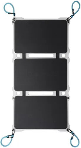 Vista 2 de Paleblue Approach 2 Cargador de panel solar portátil – 21 vatios – Cargador solar plegable de triple panel con puertos USB duales, cables de agarre