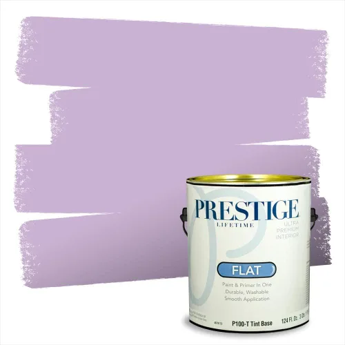 Vista 64 de PRESTIGE Pinturas de pintura interior e imprimación en uno, 1 galón, plano, combinación comparable de Sherwin Williams* Kimono Violet*