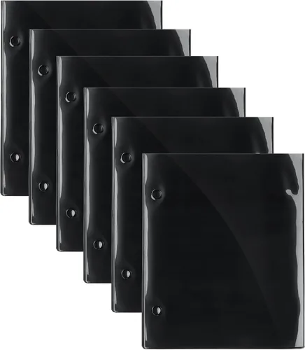 Outus 6 carpetas con tapa para música, banda de marcha, 7.5 x 6.3 pulgadas, carpetas corales de PVC, impermeables, de doble cara, soporte para