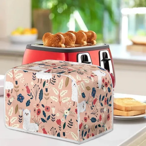 Vista 5 de Jeiento Alpaca - Cubierta para tostadora de 2 rebanadas, para hacer pan, cubierta para electrodomésticos pequeños, protección contra el polvo