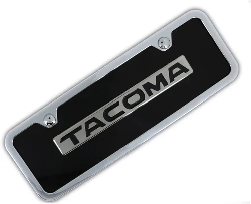 Au-TOMOTIVE GOLD Placa de matrícula negra con nombre + marco para Toyota Tacoma (negro)