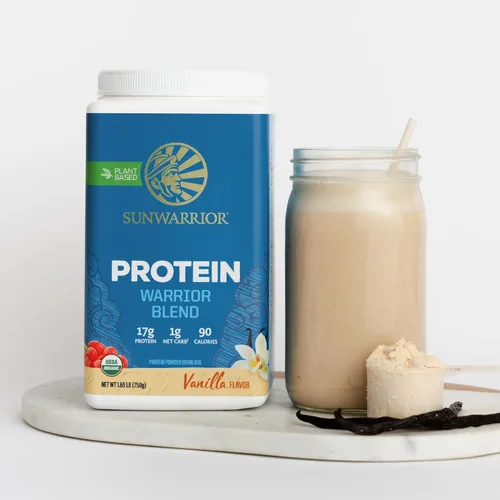 Vista 6 de Sunwarrior - Proteína vegana en polvo a base de plantas orgánicas Aminoácidos BCAA, proteína de semillas de cáñamo Libre de soja, lácteos