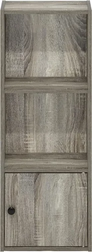 Vista 309 de Furinno - Estantería de cubos de 5 niveles serie Luder para libros y almacenamiento, color roble francés