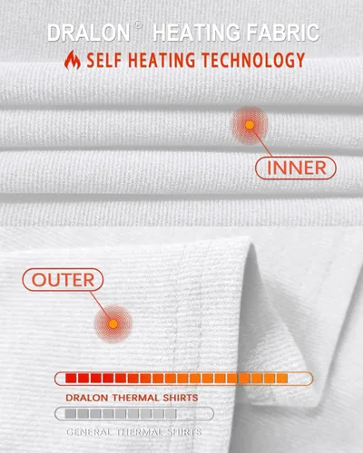 Vista 3 de WOWENY Camisas térmicas para mujer, capa base, forro polar ultra suave, manga larga, ropa interior térmica para invierno y clima frío