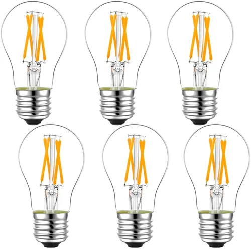 LiteHistory Bombilla LED E26 regulable de 6 W igual a 60 W, bombilla LED Edison vintage AC120V 2700K A15 bombilla LED para ventilador de techo,