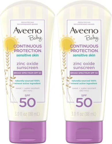 Vista 11 de AVEENO - Protección continua para bebés, loción sensible para la piel, protector solar con óxido de zinc, FPS 50, 3 oz
