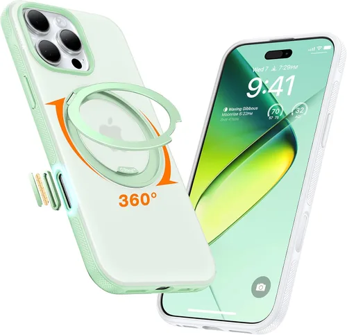 Vista 19 de TORRAS Soporte Magnético 360 para Funda de iPhone 16 Pro, Ostand 3.0 [Compatible con MagSafe] [4X Grado Militar Resistente a Golpes] Cubierta