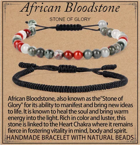 Vista 89 de LPBeads Pulsera de piedra natural hecha a mano de tamaño ajustable