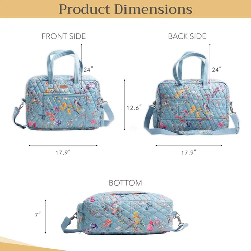 Vista 5 de Maison d' Hermine Bolsas de fin de semana para mujer, de algodón, acolchadas, para equipaje nocturno, bolsa de fin de semana para hombres, regalos