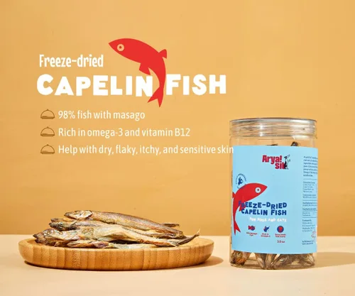 Vista 4 de Golosinas para perros liofilizadas de un solo ingrediente (pescado capelán)