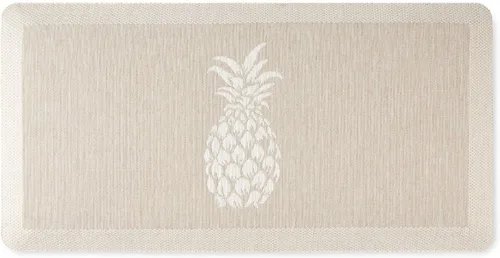 Vista 17 de Martha Stewart Aloha Modern - Tapete de cocina con infusión de aire antifatiga con diseño de piña, gris, 19.6 x 32 pulgadas