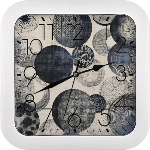 Vista 24 de 10" Square Modern Wall Clock,Ancient Egypt Print Kitchen Clocks Wall Battery Operated,Silent Non Ticking Unique Funny Cute Wall Clock for Living