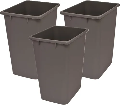 Vista 9 de Cubo de Basura de Plástico - Bote de Basura Interior para Cocina, Hogar, Oficina y Uso Comercial - Gran Cubo de Eliminación de Residuos, Contenedor
