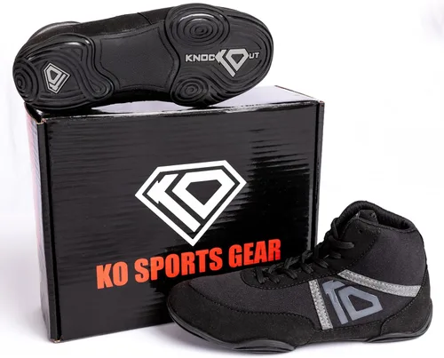 Vista 3 de Zapatos de lucha para jóvenes y niños, ideales para luchadores jóvenes
