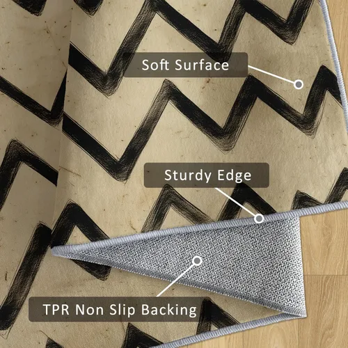 Vista 5 de Minimalist Throw Rugs for Entryway 2x3, Modern Pattern Design Indoor Door Mat, Abstract Bedroom Kitchen Entrance Doormat, Non Slip, Washable (U78)