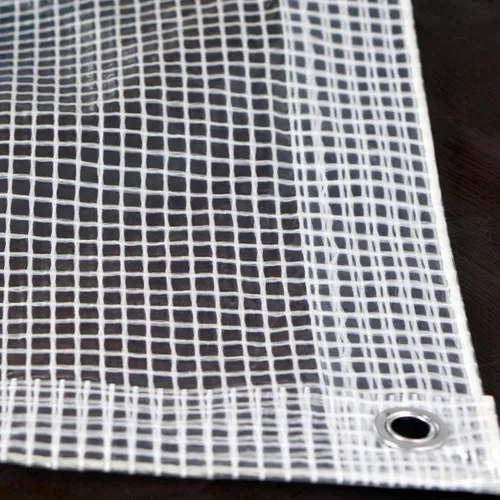 Vista 4 de Toldo de invernadero transparente resistente – Plástico de alta calidad 11 mil (milésima de pulgada) con tejido de malla 3x3 para mayor resistencia
