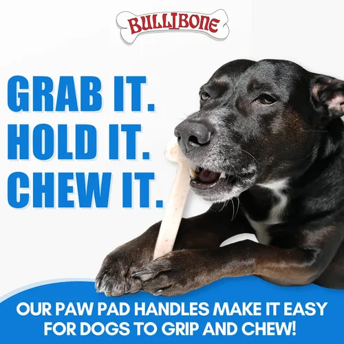 Vista 7 de Bullibone Juguete masticable de nailon para perros masticadores agresivos, hueso de higiene dental con sabor a tocino, juguetes duraderos