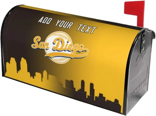 Vista 15 de Funda magnética para buzón de tamaño estándar, fundas de buzón personalizadas de béisbol de Arizona, tamaño grande, personalizable, cualquier texto