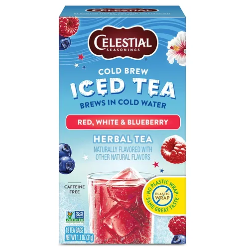 Vista 16 de Celestial Seasonings Cold Brew Citrus Sunrise Iced Tea 18 bolsitas de té