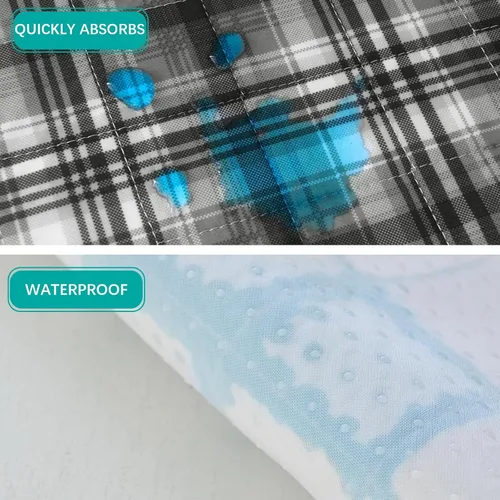 Vista 5 de Almohadillas de cama lavables e impermeables para incontinencia, 34 x 36 pulgadas (paquete de 4), almohadillas reutilizables de gran absorción