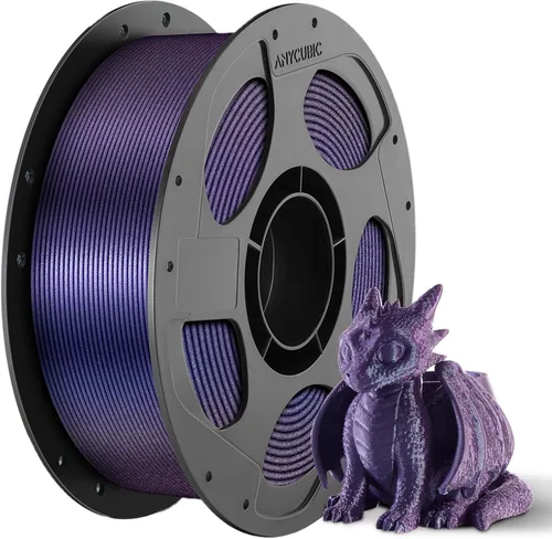 Vista 15 de ANYCUBIC - Bobina de filamentos Galaxy para impresora 3D, de PLA y purpurina brillante, de 1.75 mm y con precisión dimensional de +/- 0.03 mm, 1 kg