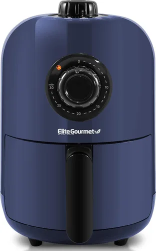 Vista 10 de Elite Gourmet EAF1121 Personal 1.1 Qt. Freidora eléctrica compacta de aire caliente que ahorra espacio, sin aceite, cocina saludable, temporizador