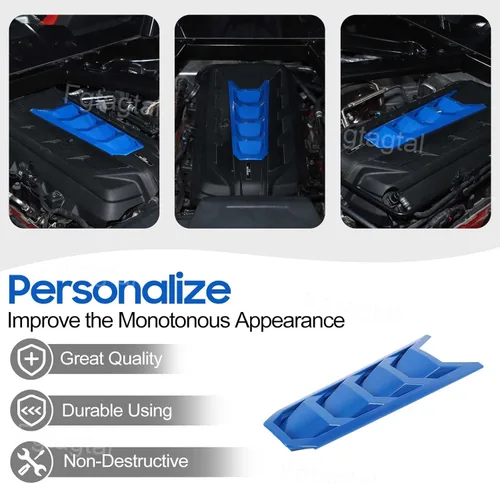 Vista 4 de Cubierta de protección para el compartimento del motor, panel de cubierta de carcasa compatible con Chevrolet Corvette C8 2020-2025, decoración