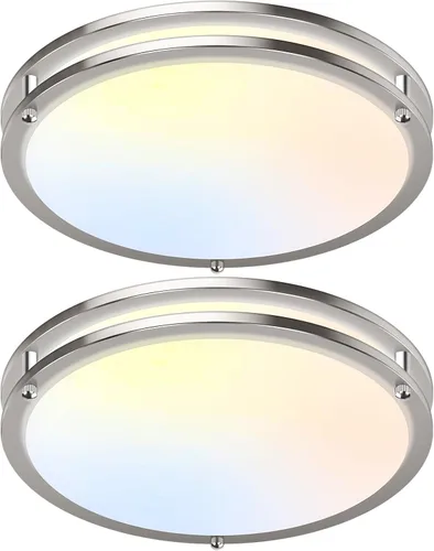 Vista 20 de Lámparas de techo empotradas de 12 pulgadas, lámparas de techo regulables de 36W 3200LM en negro para montaje en techo, 3000K-5000K seleccionables