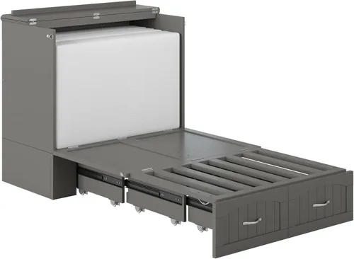 Vista 11 de AFI, Southampton Murphy - Cómoda de cama individual XL con colchón de 6 pulgadas, cajón de almacenamiento y cargador USB integrado, color gris