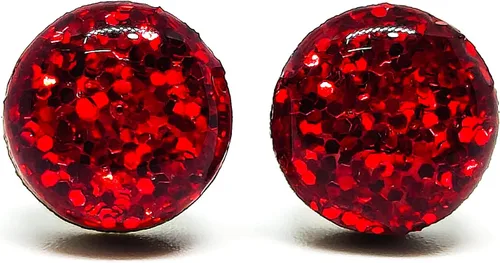 Vista 16 de Pendientes de tuerca, brillantes, 10 mm, hechos a mano, postes de acero inoxidable para orejas sensibles, tuerca para mujeres, hombres y niñas