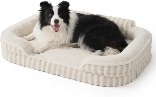 Vista 23 de LE SURE Cama Linda para Perros Pequeños, Camas Ortopédicas Impermeables para Mascotas Pequeñas con Lados, Sofá de Espuma de Huevera con Fondo